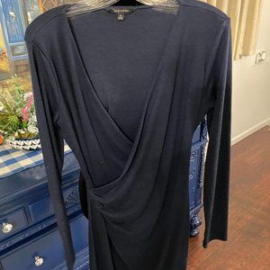 Banana Republic Navy Wrap Dress - Size Medium